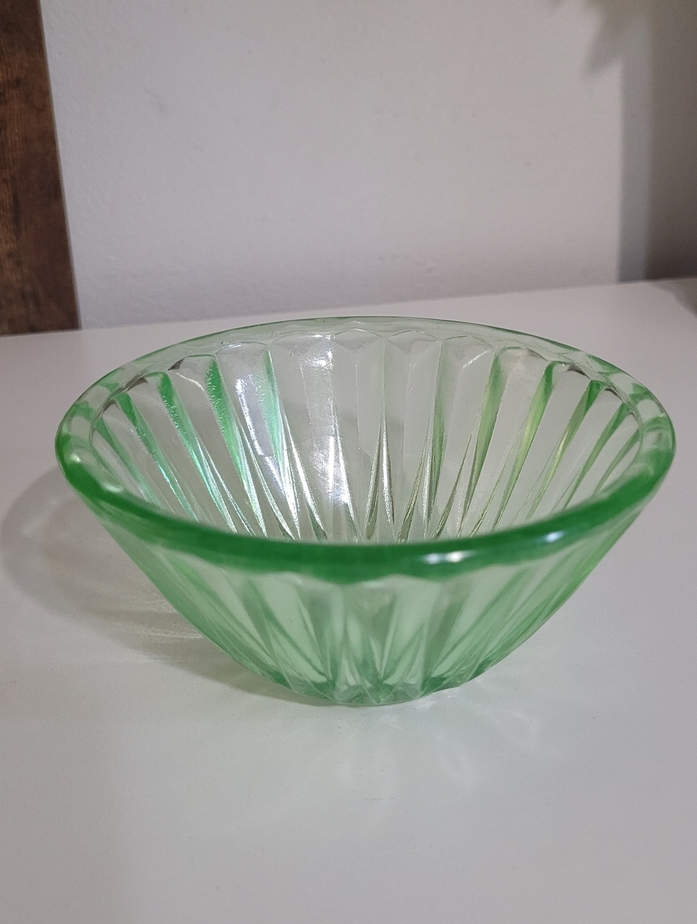 Vintage Hazel Atlas Small Green Glass Bowl